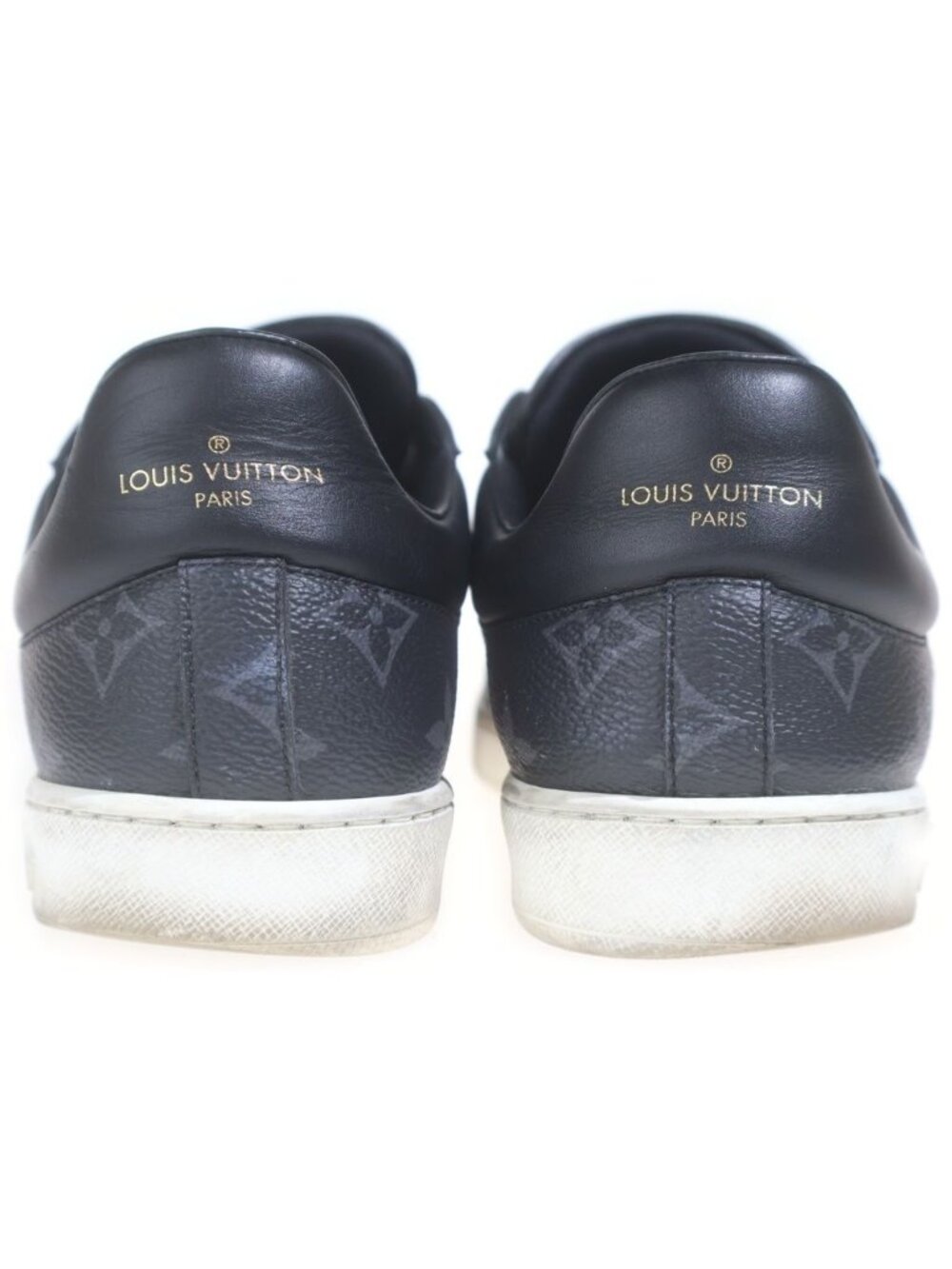 Louis Vuitton Luxembourg Line Monogram Eclipse Lace Up Sneakers Black - Picture 3 of 6